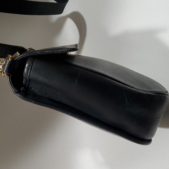 Vintage Salvatore Ferragamo Black Leather Crossbody Bag - Picture 5 of 16